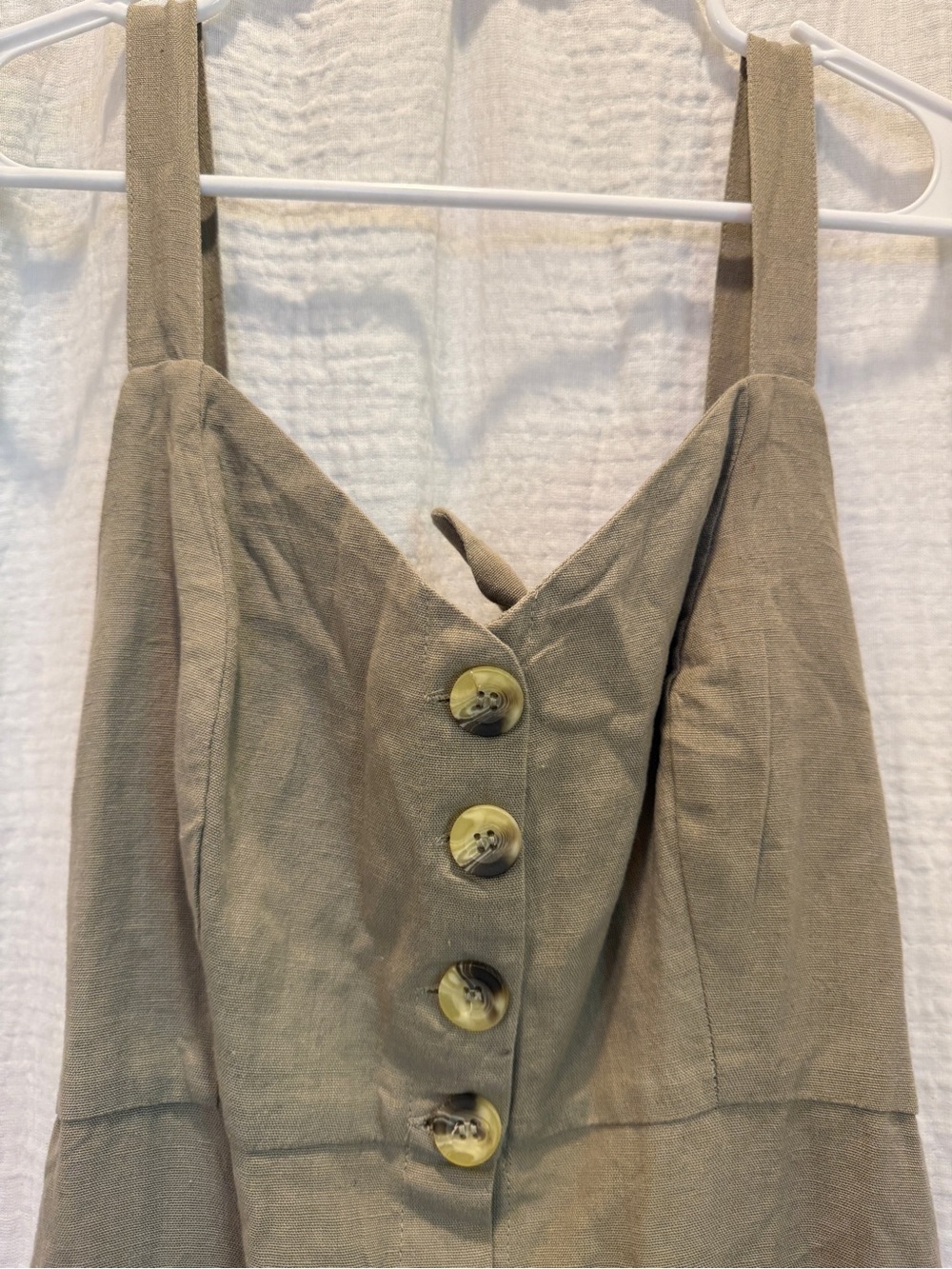Japna 100% Linen Midi Dress Tie Back NWT - Picture 2 of 8